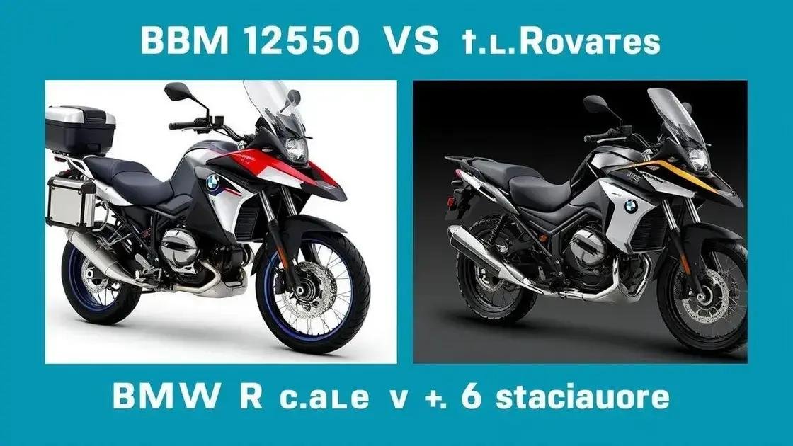 Comparação com outros modelos de motocicletas de aventura