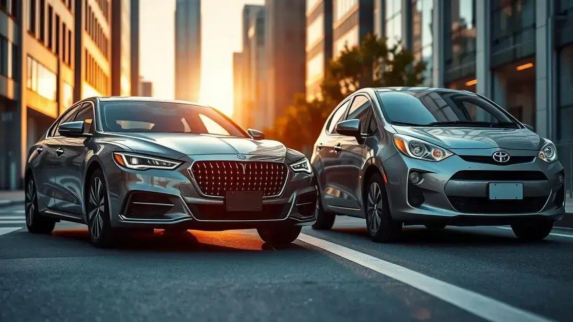 Comparativo: carros luxo x carros comuns