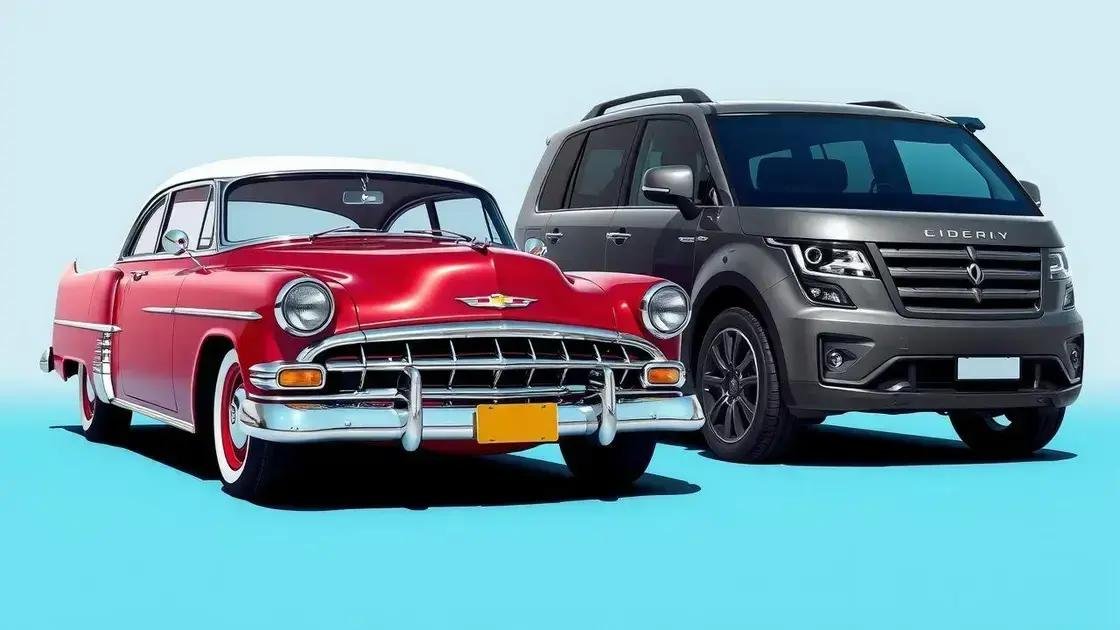 Diferenças entre carros clássicos e outros tipos de veículos