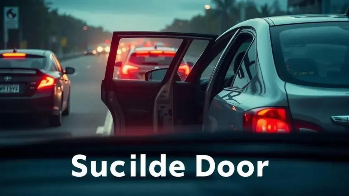 Perigos associados às portas suicida automóvel