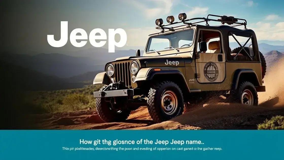 Significado por trás do nome Jeep