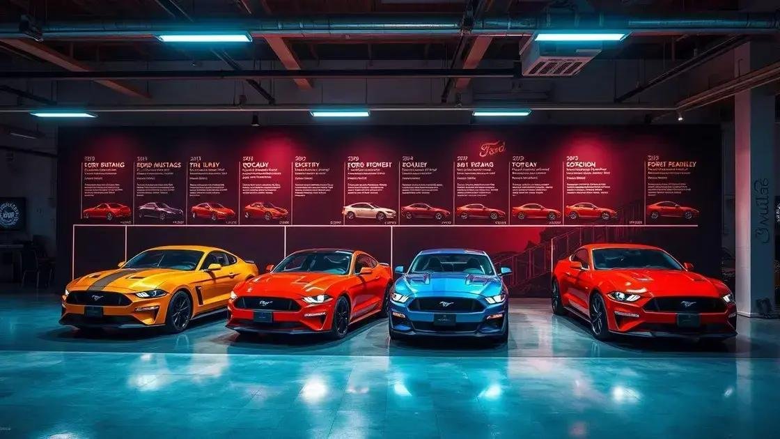 Os principais modelos do Ford Mustang ao longo das décadas