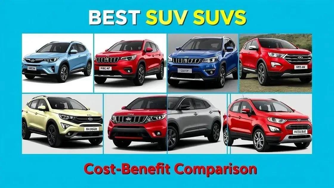 Quais SUVs têm melhor relação custo-benefício?