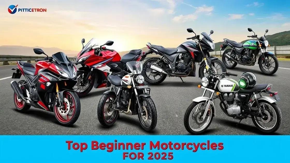Melhores motos para iniciantes em 2025