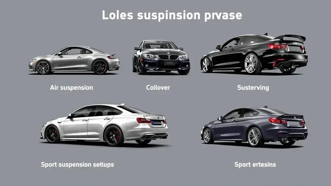 Principais tipos de suspensão rebaixada Principais tipos de suspensão rebaixada