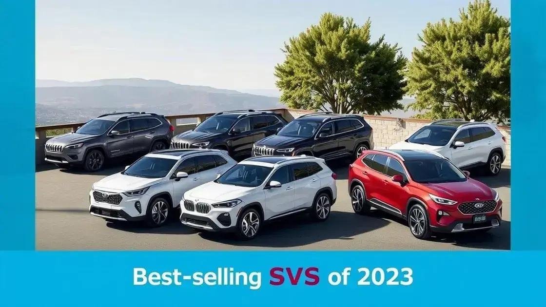 Os modelos de SUVs mais vendidos em 2023